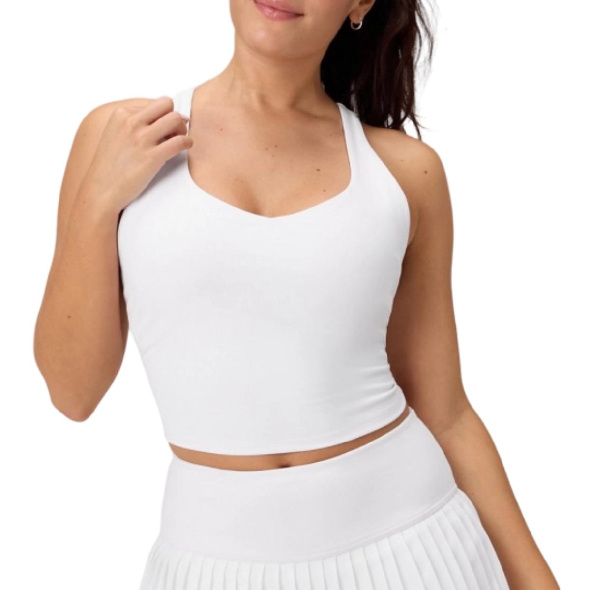 Maiou dama Fabletics Anywhere Cropped Built-In Bra TK25-Alb-XS