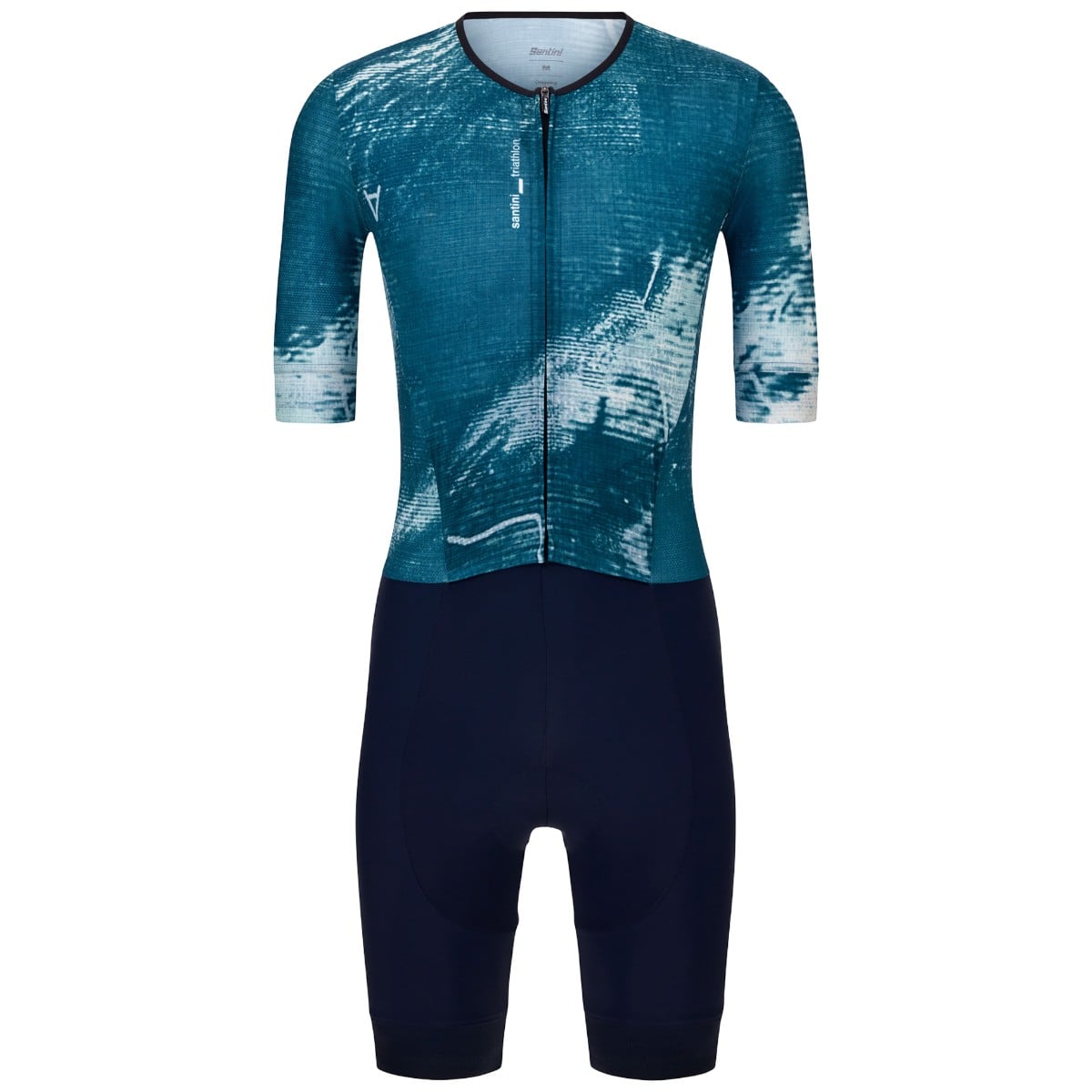 Costum triatlon barbati Santini Leaf Motion SS 2026-Albastru-S