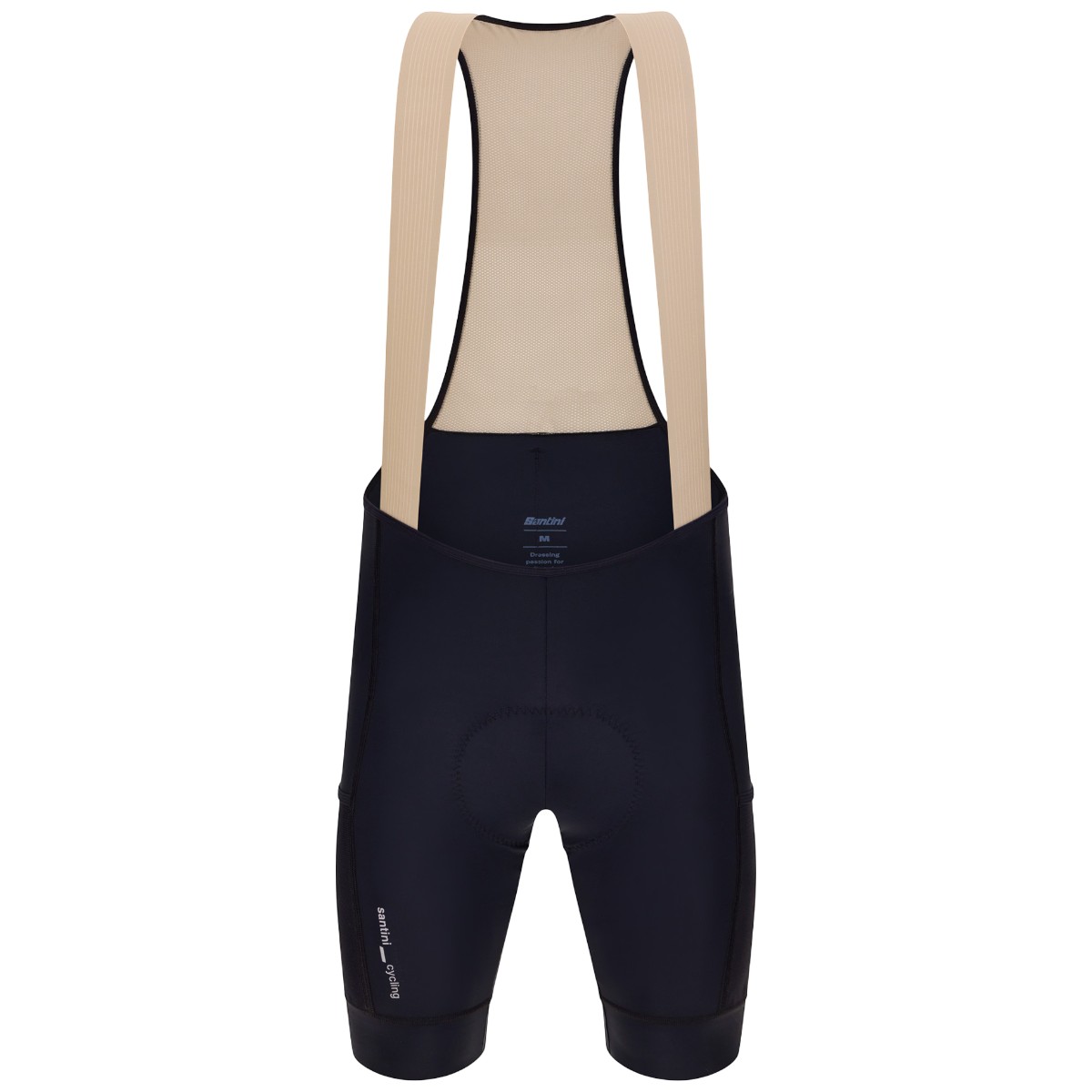 Pantaloni scurti ciclism cu bretele barbati Santini Cargo SS 2026-Negru/Bej-M