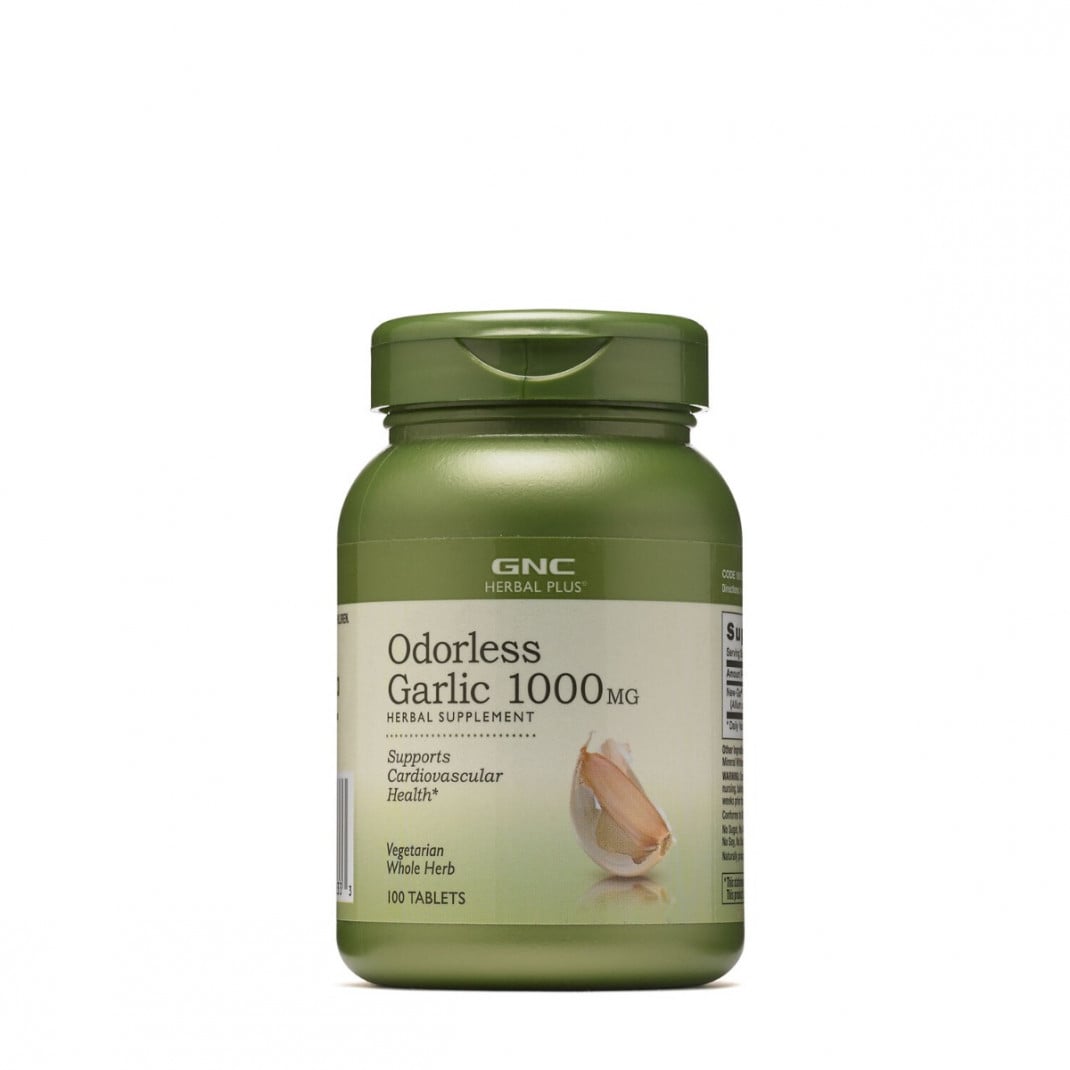 Usturoi Inodor 1000 Mg Gnc Herbal Plus Coated Odorless Garlic 100 Tb