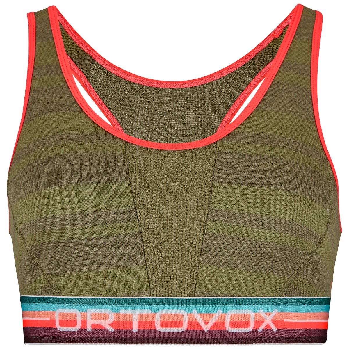 Bustiera dama Ortovox 185 Merino Rock'N'Wool-Kaki/Roz-XS