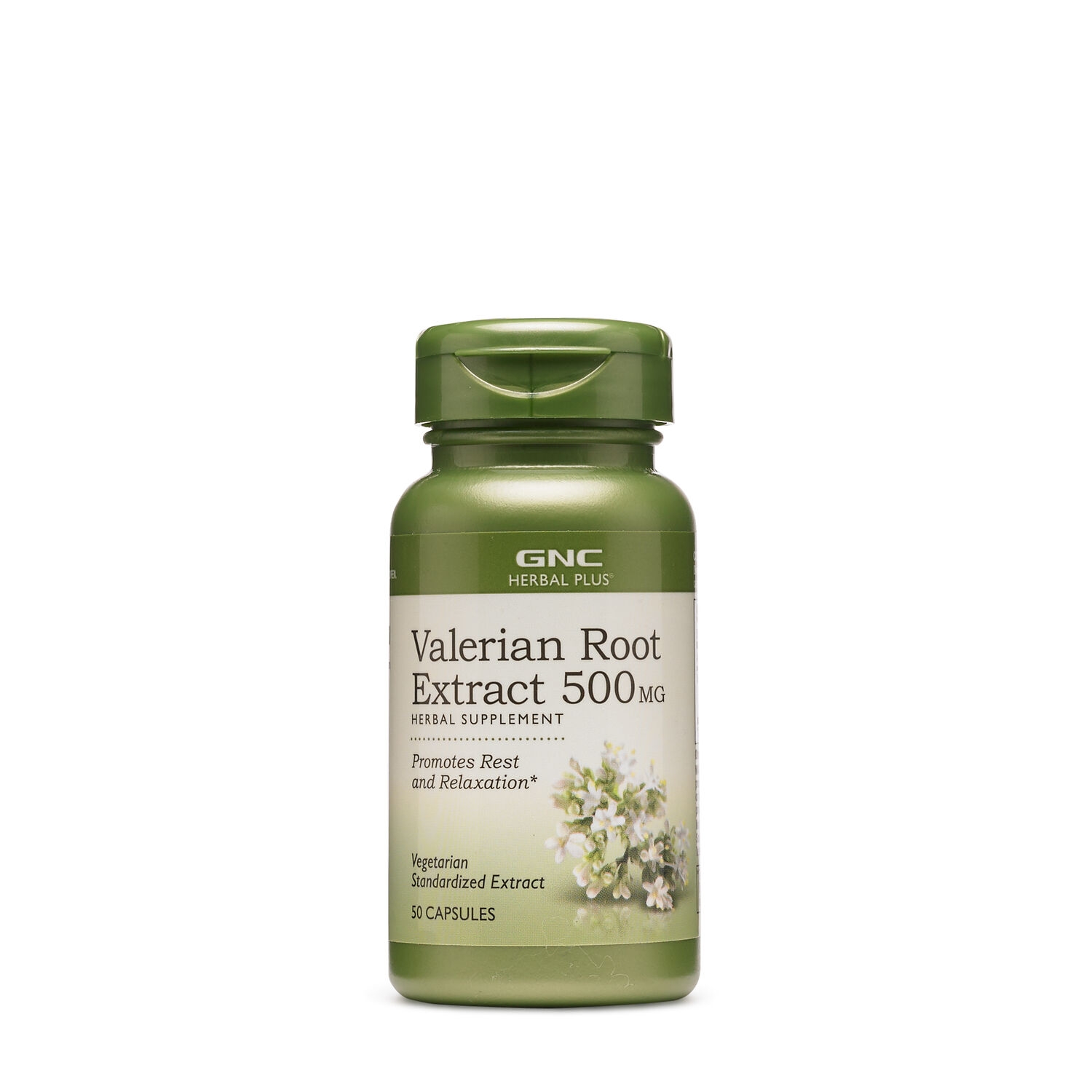 Extract standardizat din radacina de valeriana GNC Herbal Plus Valerian Root 500 Mg, 50 Cps