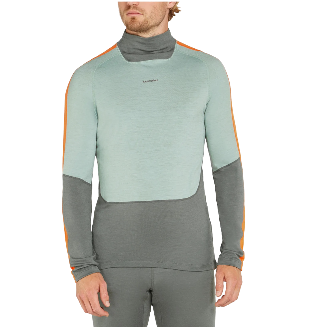 Bluza merino barbati Icebreaker 200 Sonebula High Neck Thermal-Verde Menta-S