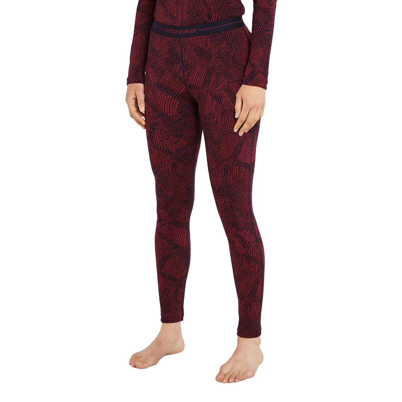 Pantaloni de corp merino dama Icebreaker 260 Vertex Thermal Frozen Forms-Grena-XS