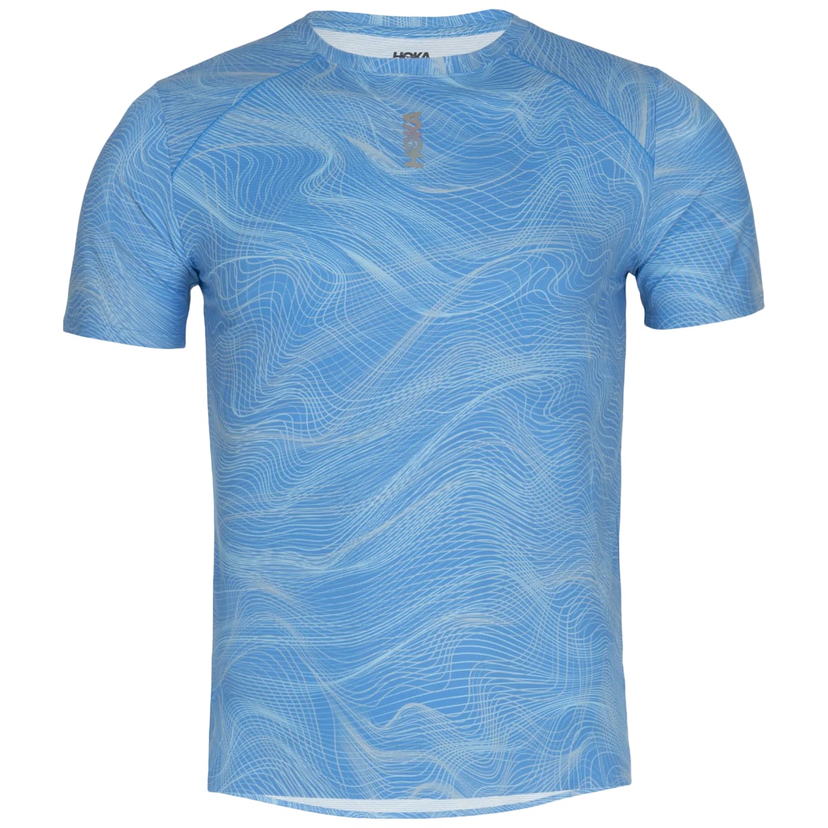 Tricou alergare barbati Hoka EveryRun Short Sleeve CLF-Albastru Deschis-S