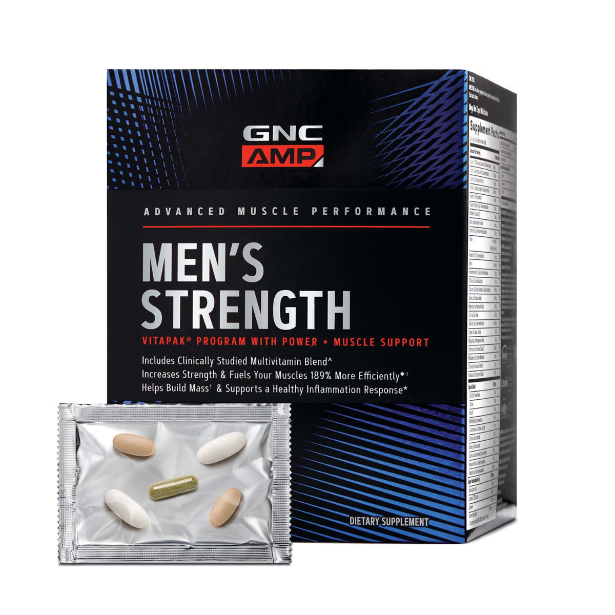 Formula pentru cresterea masei musculare GNC Amp Men's Strength Vitapak Program, 30 Pachete
