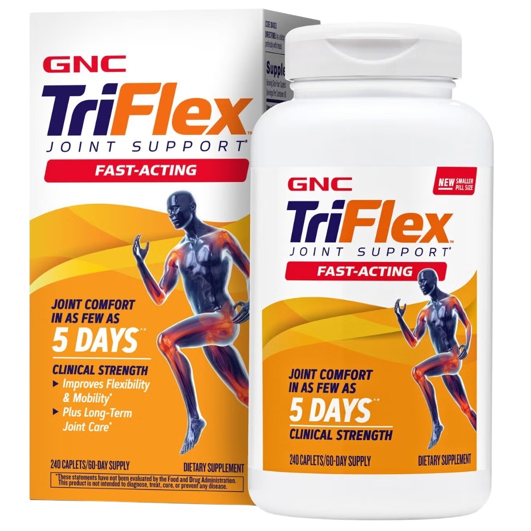 Supliment pentru articulatii GNC TriFlex Fast-Acting, formula pentru sanatatea articulatiilor, 240 tb