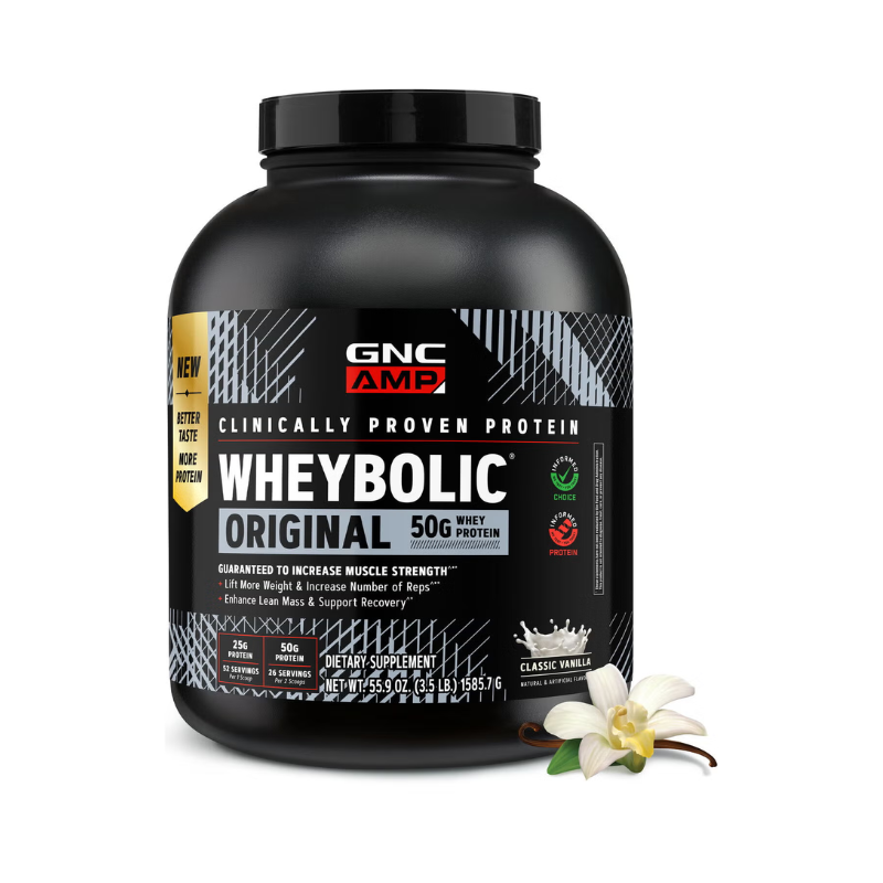 Proteina din zer GNC Amp New Wheybolic, Studiata Clinic, Cu Aroma De Vanilie, 1585.7 G