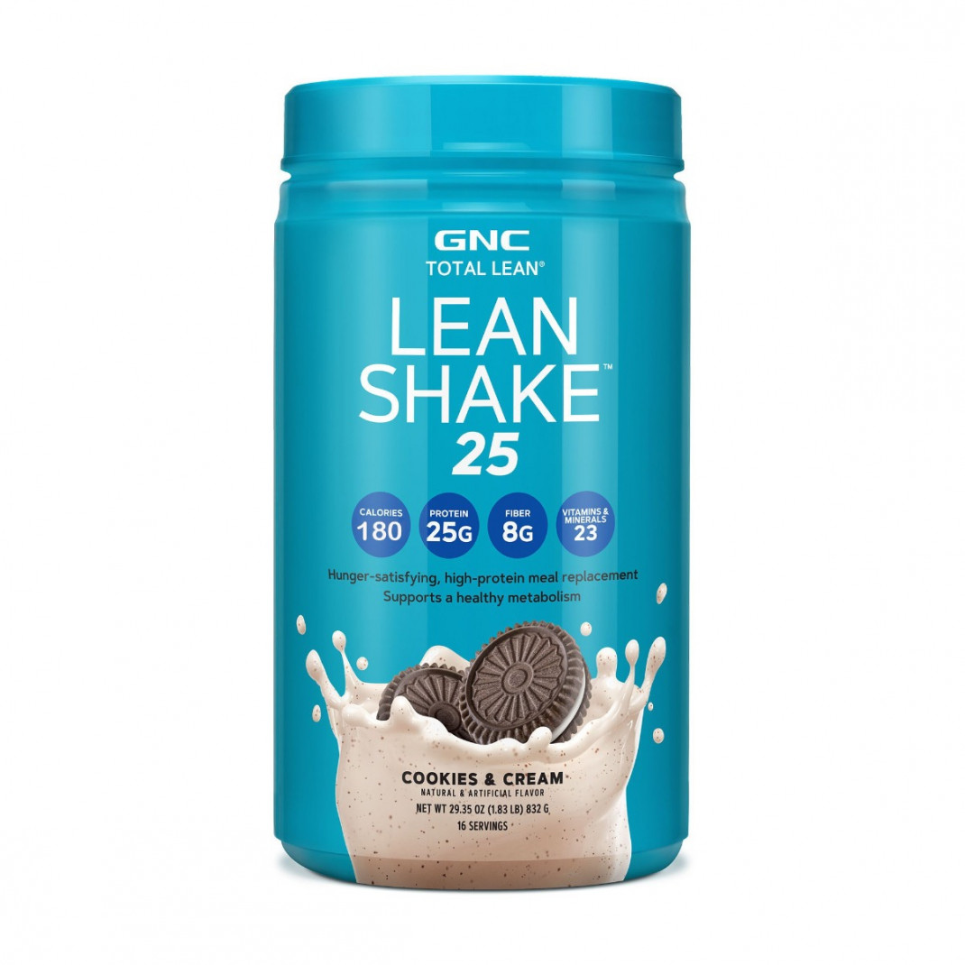 Shake proteic GNC Total Lean Lean Shake 25, Cu Aroma De Biscuiti Si Frisca, 832 G
