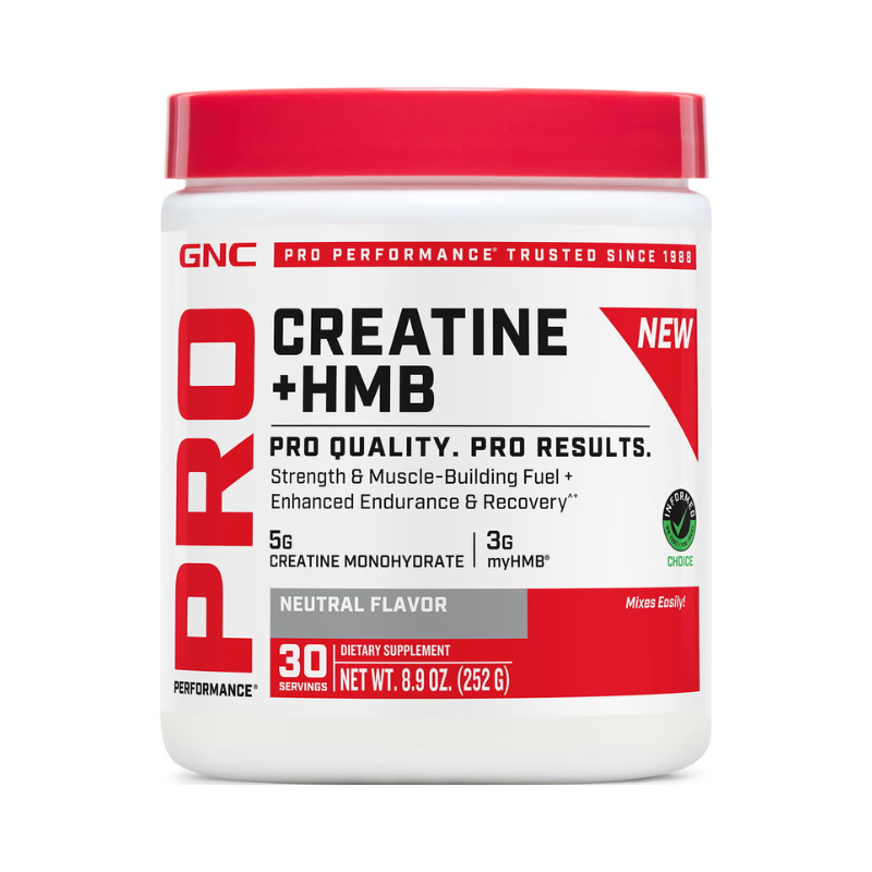 Creatina Monohidrata Gnc Pro Performance Creatine Monohydrate Formula Imbunatatita cu Hmb pentru Sustinerea Musculaturii si a Functiei Cognitive fara Aroma 252 G