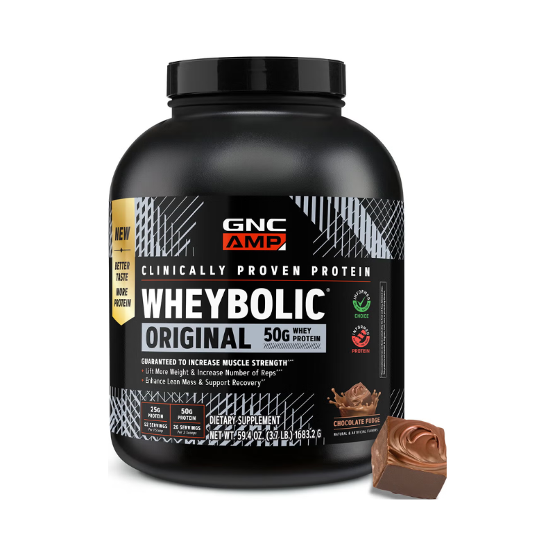 Proteina din zer GNC Amp New Wheybolic, Studiata Clinic, Cu Aroma De Ciocolata, 1683.20 G