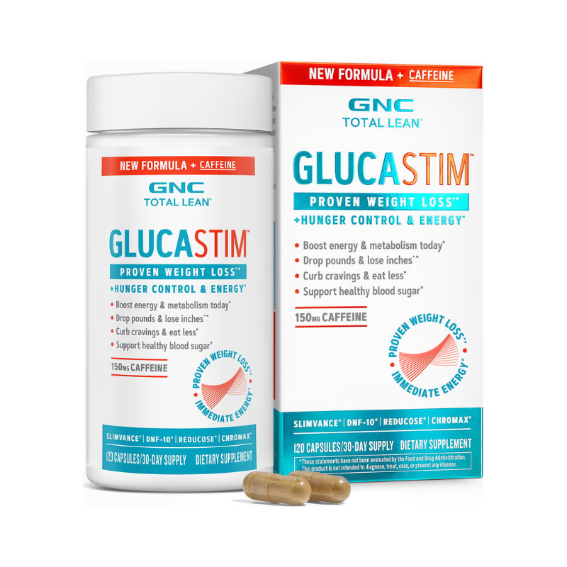 Gnc Total Lean Glucastim Formula Avansata pentru Slabit cu Cafeina 120 Cps