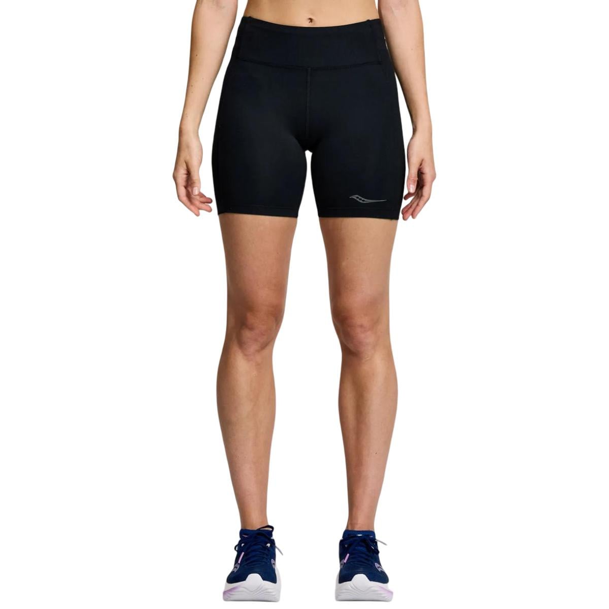Colanti scurti alergare dama Saucony Fortify 6" FW 2026-Negru-S