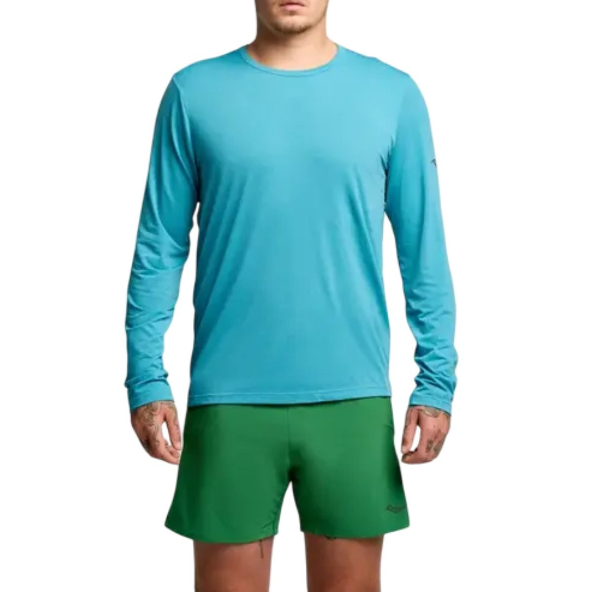 Bluza alergare barbati Saucony Stopwatch Long-Albastru-S