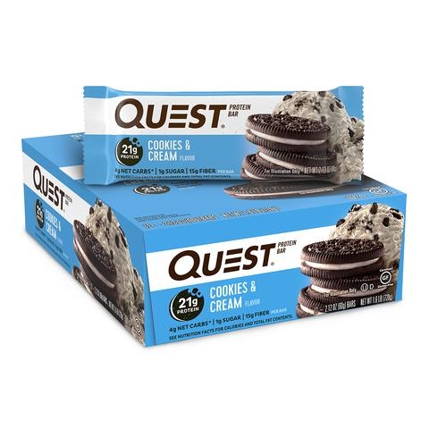 Baton Proteic Quest Protein Bar cu Aroma de Biscuiti si Frisca, 60g