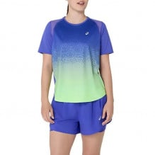 Tricou alergare dama Asics Road Fade SS 2026-Albastru/Verde-M