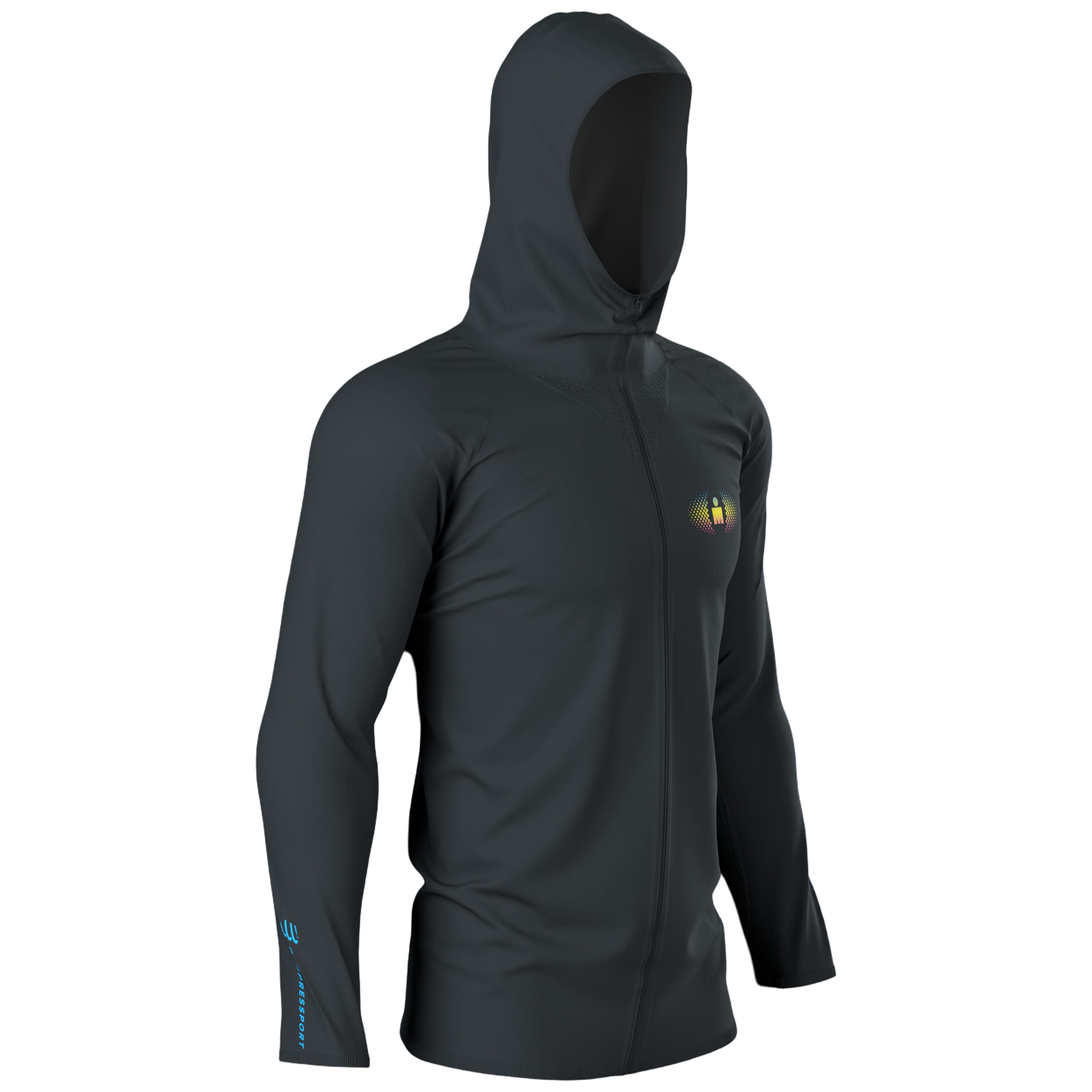 Hanorac Compressport 3D Thermo Seamless Zip - Editie Limitata Ironman 2026-Negru-XS