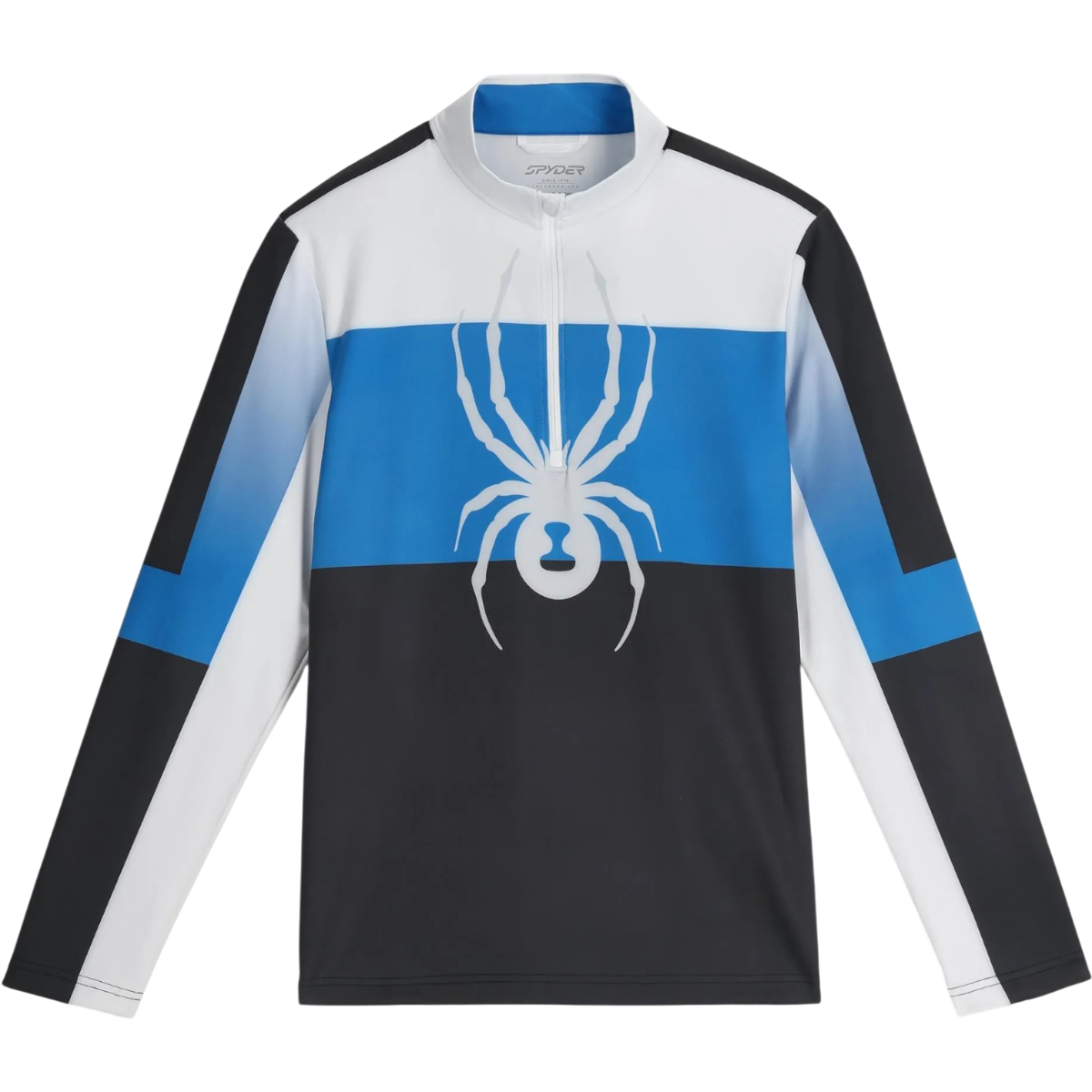 Bluza schi barbati Spyder Podium 1/2 Zip 2026-Negru/Albastru-S