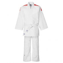 Kimono Judo copii Mizuno Shiro Plus cu centura-Alb/Rosu-130 cm