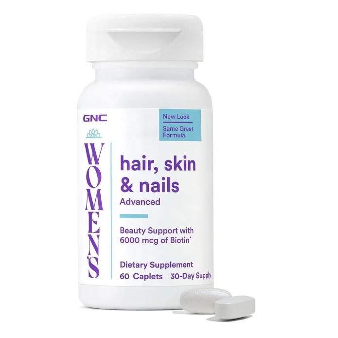 Pielii si a unghiilor GNC Women’s Hair, Skin & Nails Advanced, Formula Avansata Pentru Sanatatea Parului 60 tb