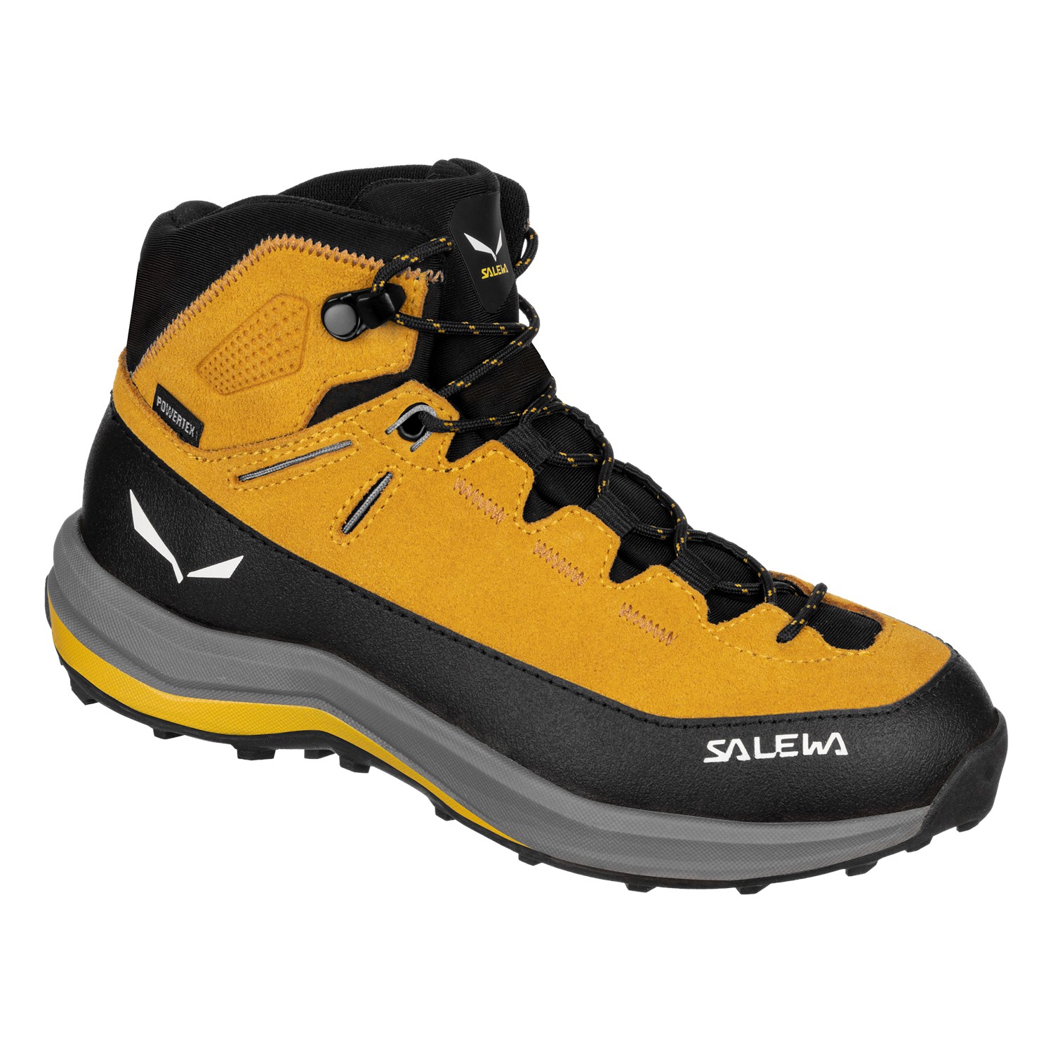 Bocanci trekking copii Salewa Mountain Trainer 2 Powertex MID-Galben/Negru-30
