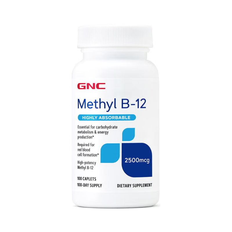 Vitamina B-12 metilcobalamina GNC Methyl B-12 2500mcg, 100 Tb