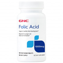 Acid Folic GNC 1000 mcg, 100 tb