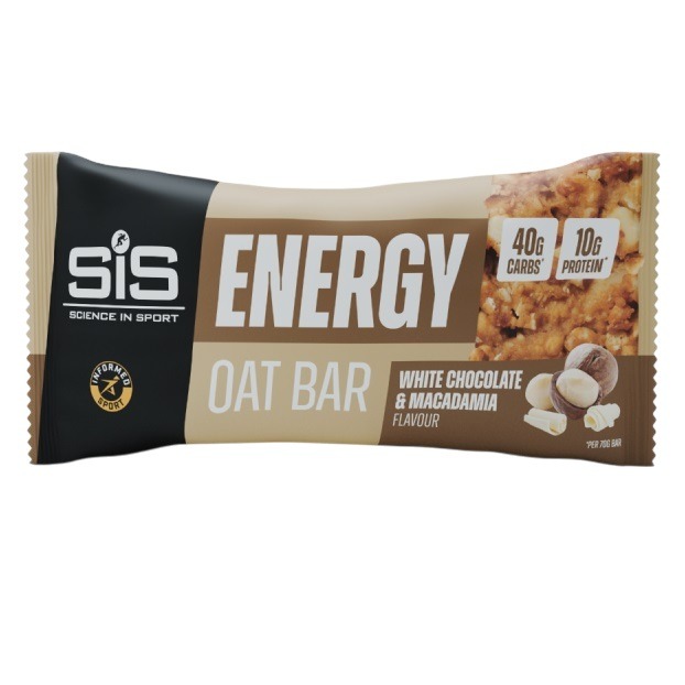 Baton energizant SiS Energy Oat Bar Aroma de Ciocolata alba si Macadamia, 70g