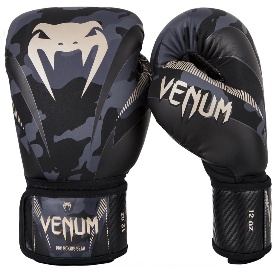 Manusi box Venum Impact-Negru/Bleumarin-10 oz