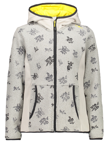 Fleece copii CMP Floral Jacquard Patterning 2021-Gri/Galben-116