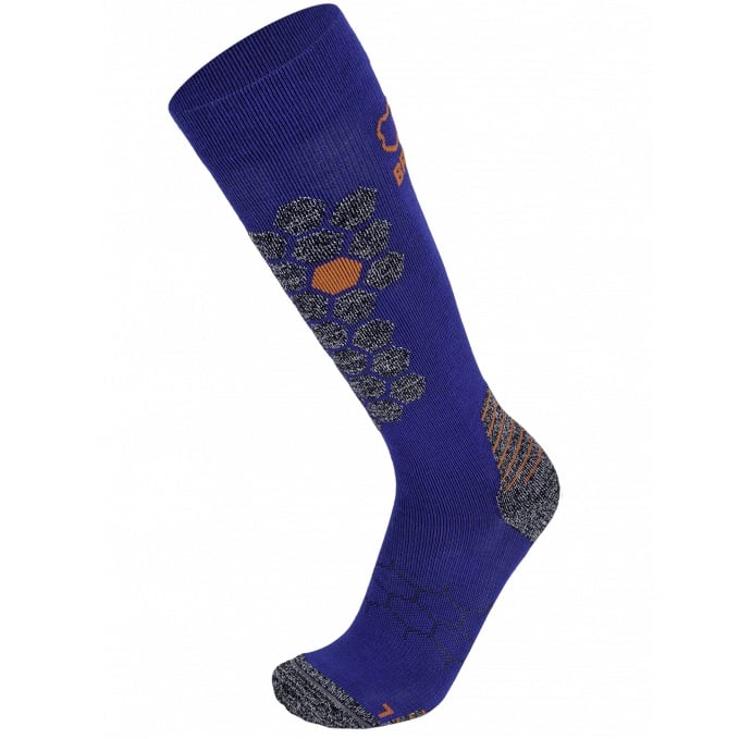 Sosete merino schi BRBL Polar 2-Albastru/Portocaliu-35-38