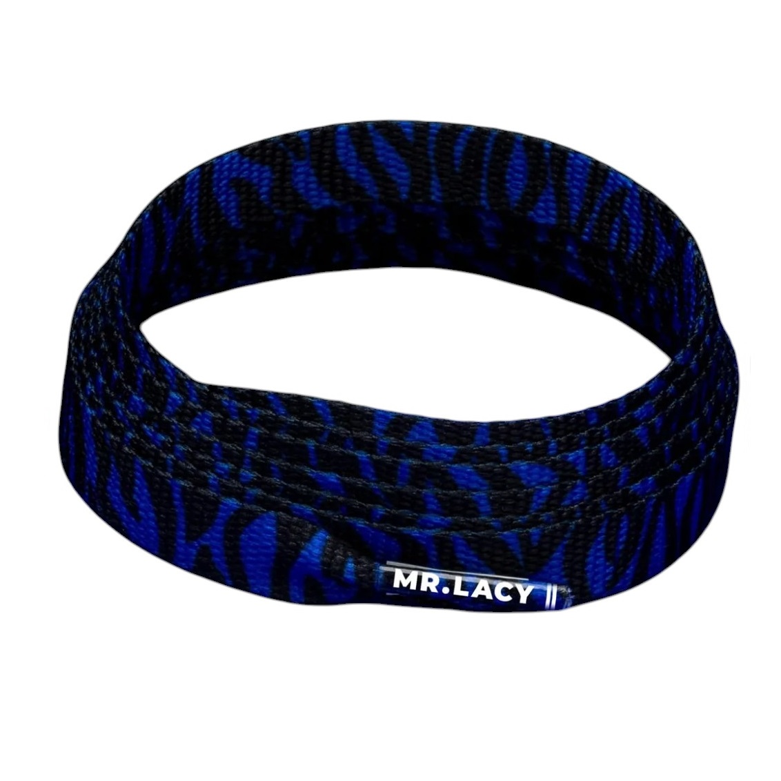 Sireturi Mr. Lacy Printies-Albastru/Negru-130 cm