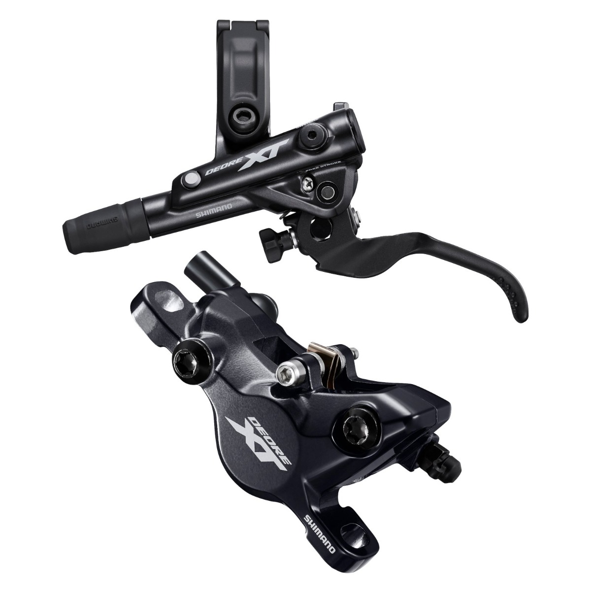 Frana hidraulica pe disc Shimano Deore XT BL-M8100(L) BR-M8100(F) fata, placute metal, J-Kit