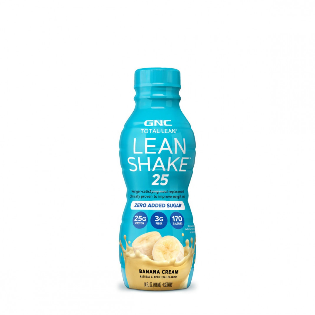 Shake proteic GNC Total Lean Lean Shake 25, Cu Aroma De Banane, 414 Ml