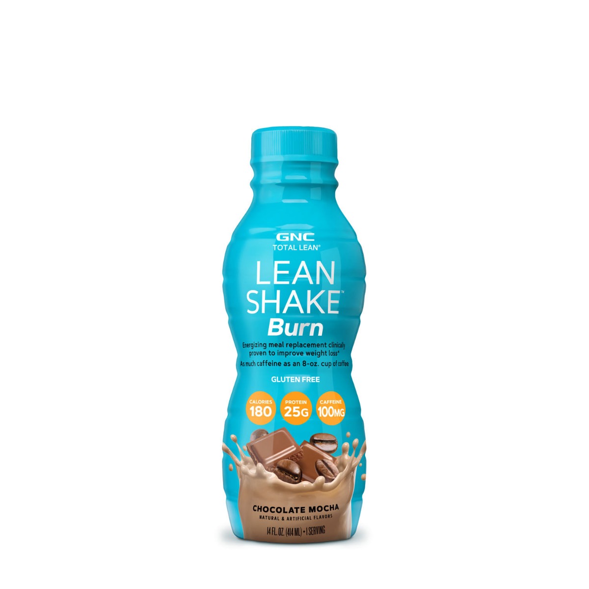 Bautura Proteica Energizanta cu Aroma de Chocolate Mocha Gnc Total Lean Lean Shake Burn 414 Ml