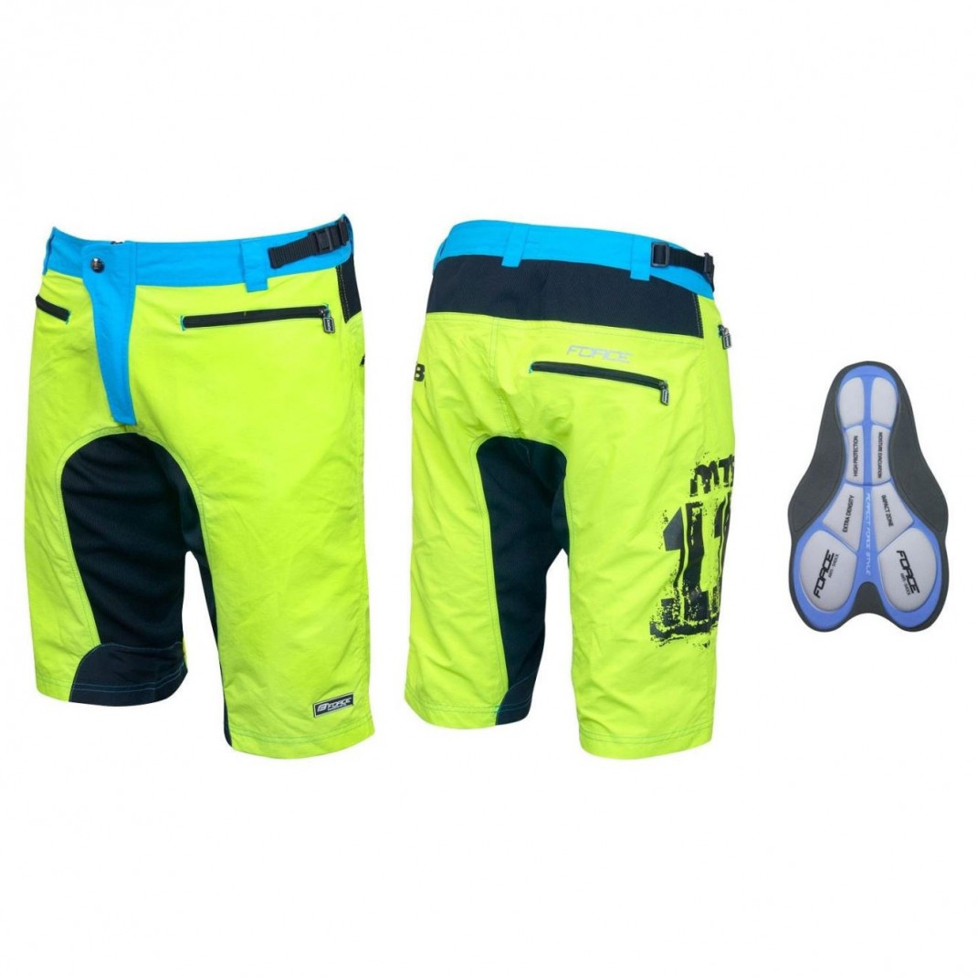 Pantaloni Scurti Force Mtb-11 Cu Interior Detasabil
