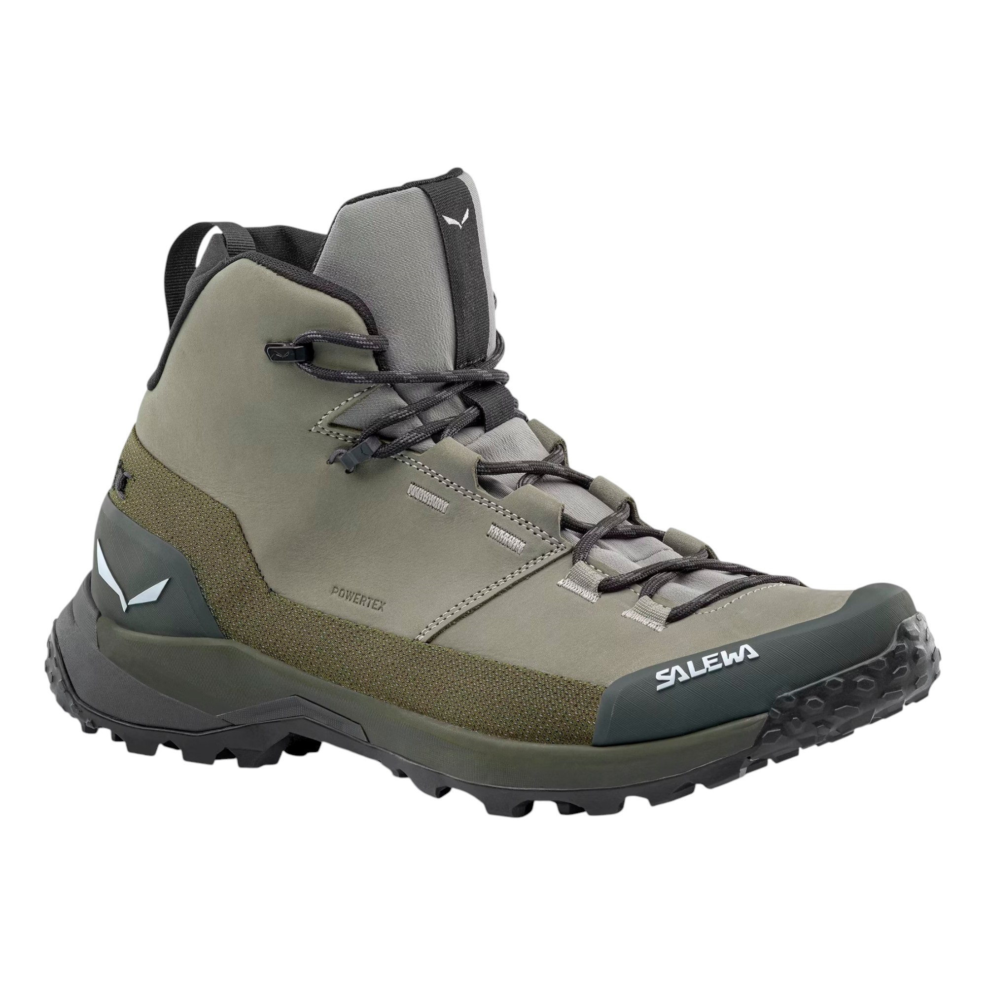 Bocanci trekking barbati Salewa Puez Leather Mid Powertex
