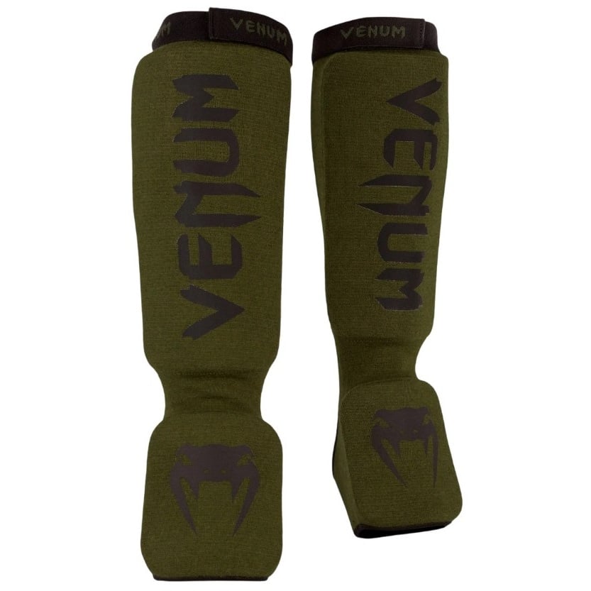 Tibiere antrenament Venum Kontact-Kaki/Negru-XS