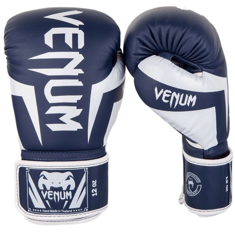 Manusi box PU Venum Elite-Alb/Albastru-10 oz