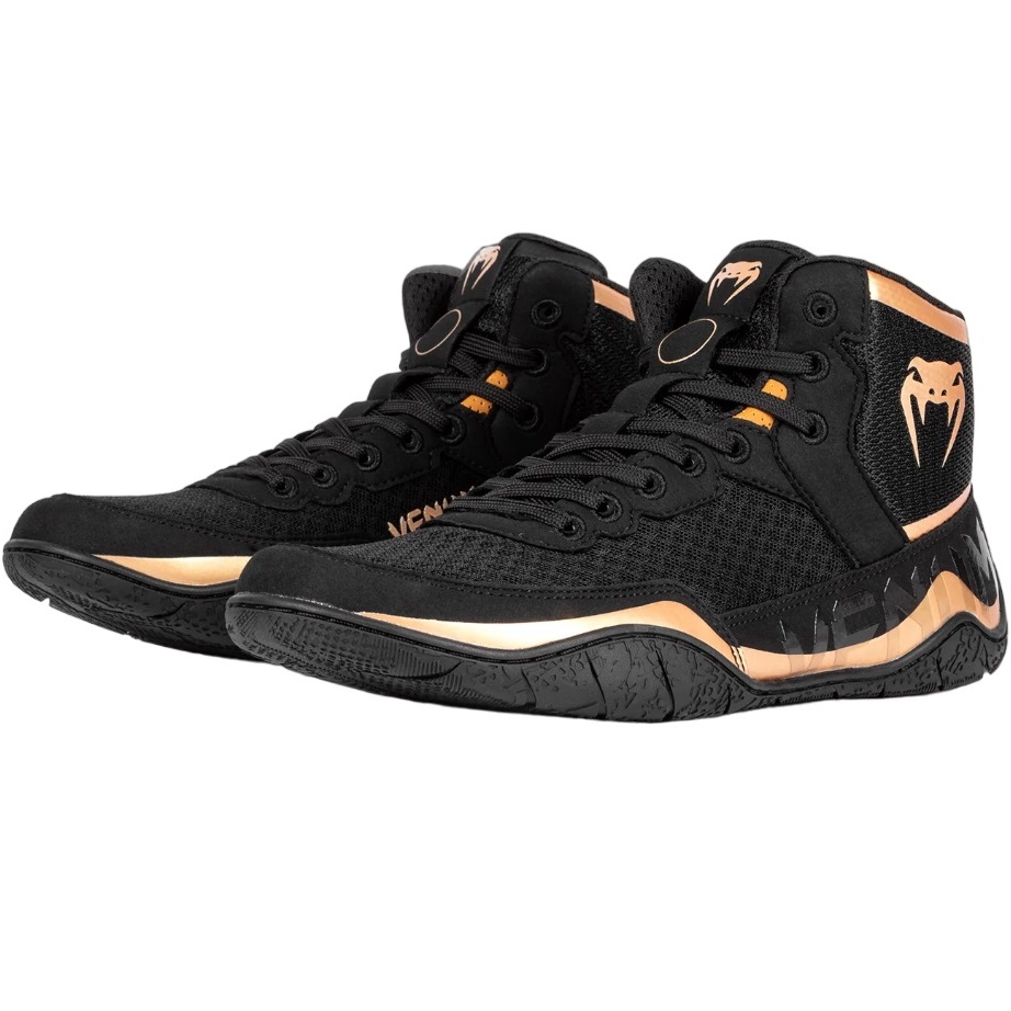Ghete box Venum Elite Wrestling-Negru/Bronz-40