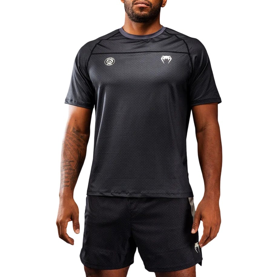 Tricou antrenament barbati Venum x Roger Gracie Academy-Negru-S