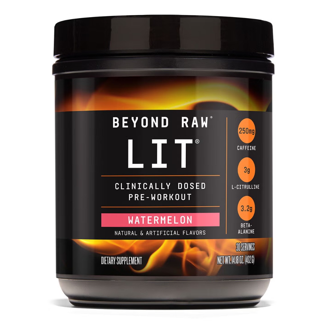 Cu aroma de pepene GNC Beyond Raw Lit, Formula Pre-workout 402 Gr
