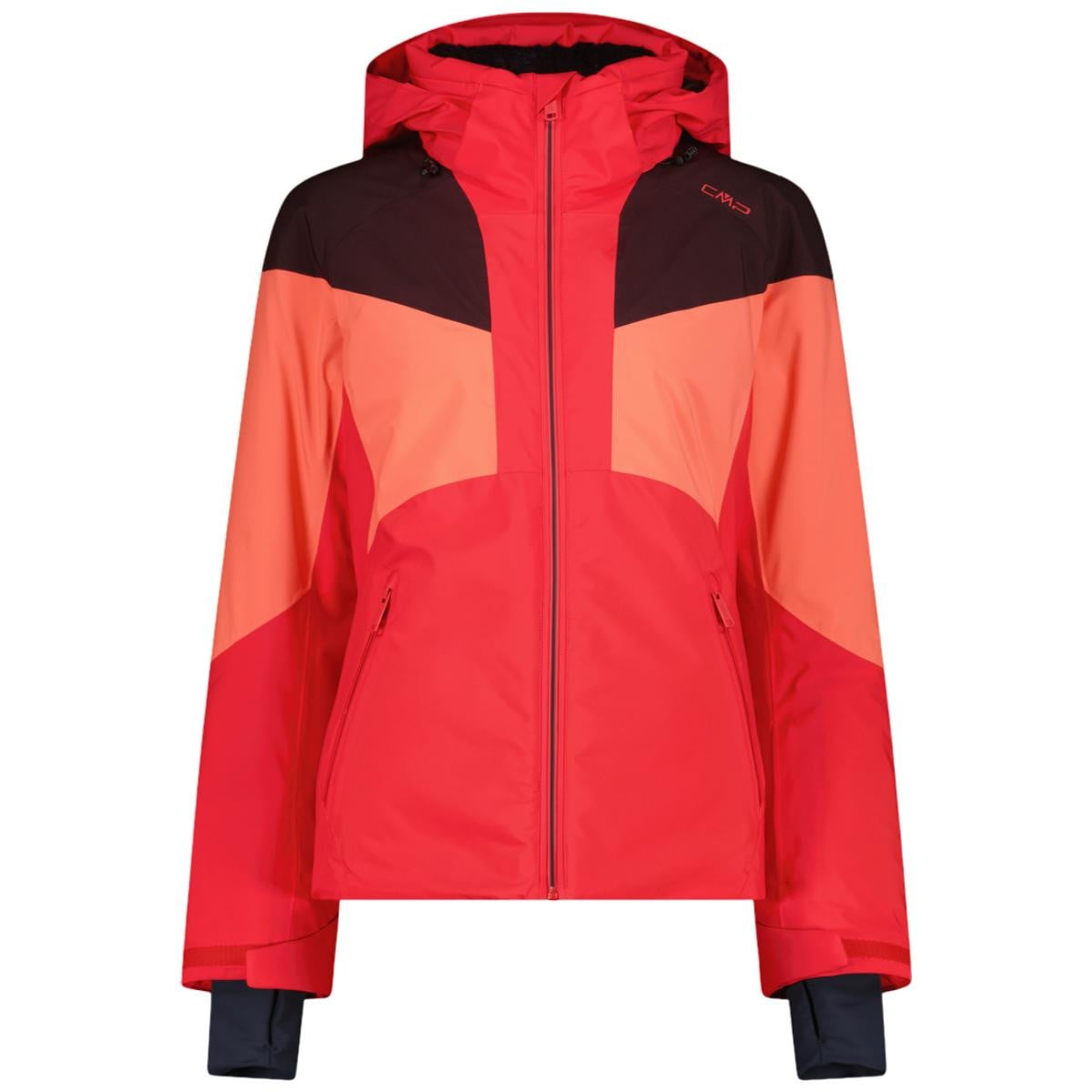 Jacheta schi dama CMP Zip Hood 36W0936 FW 2026-Rosu-XS