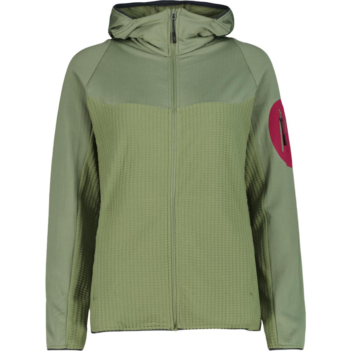 Fleece dama CMP Fix Hood Grid Tech 36G1226 FW 2026