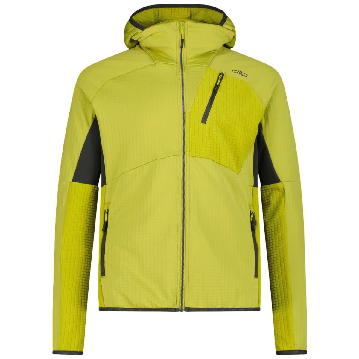 Fleece barbati CMP Fix Hood Grid Tech 36G1257 FW 2026-Lime-M