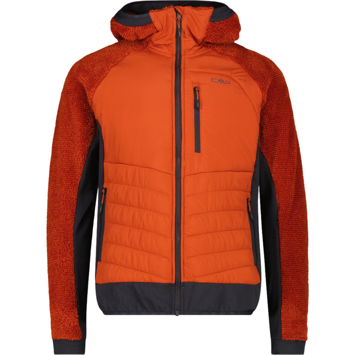 Jacheta barbati CMP Hybrid Fix Hood 36P1247 FW 2026-Portocaliu/Negru-M
