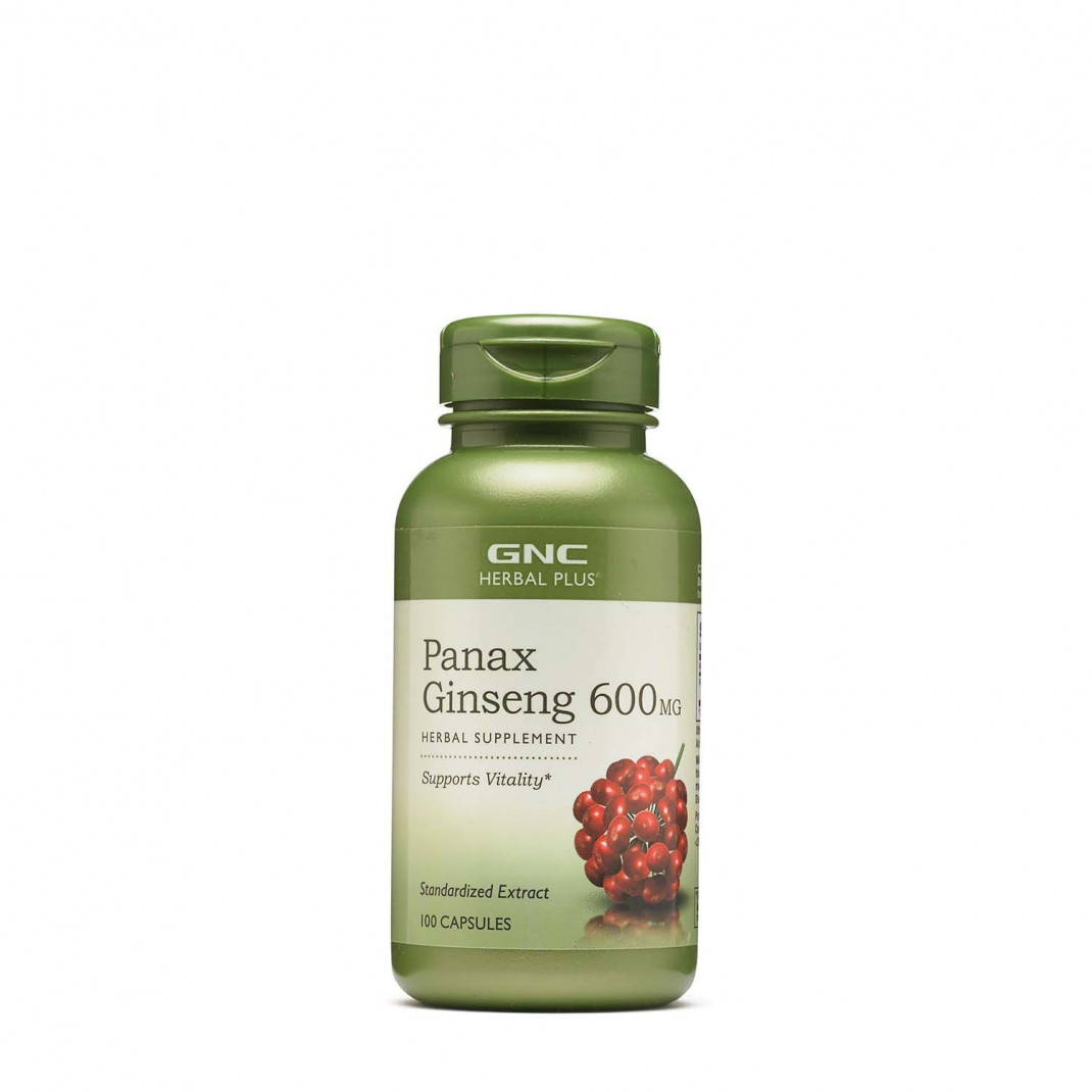 Extract standardizat de ginseng GNC Herbal Plus Panax Ginseng 600 Mg, 100 Cps