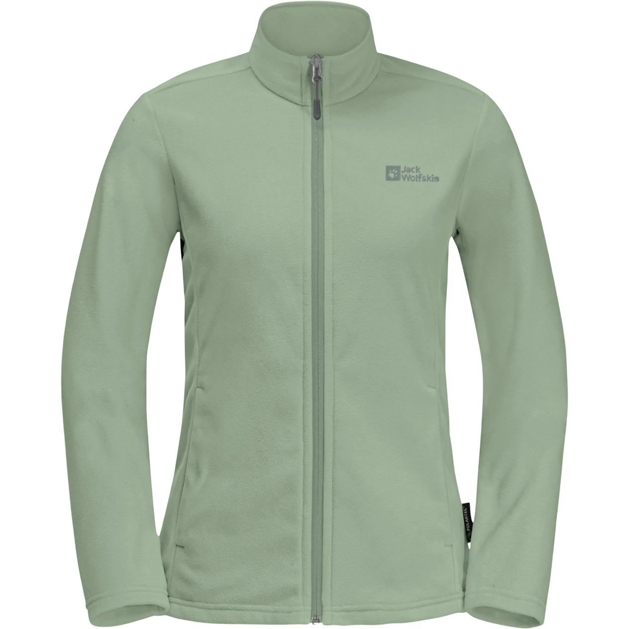 Fleece dama Jack Wolfskin Taunus FZ SS 2026-Verde Deschis-S