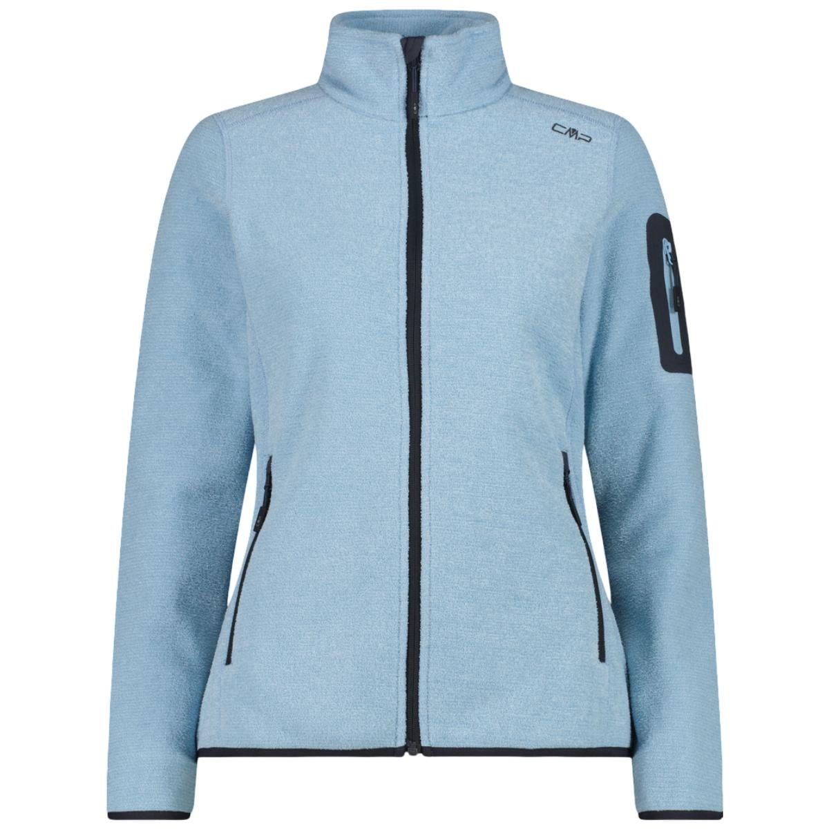 Fleece dama CMP Mèlange Knit-Tech 3H14746A FW 2026-Bleu-XS