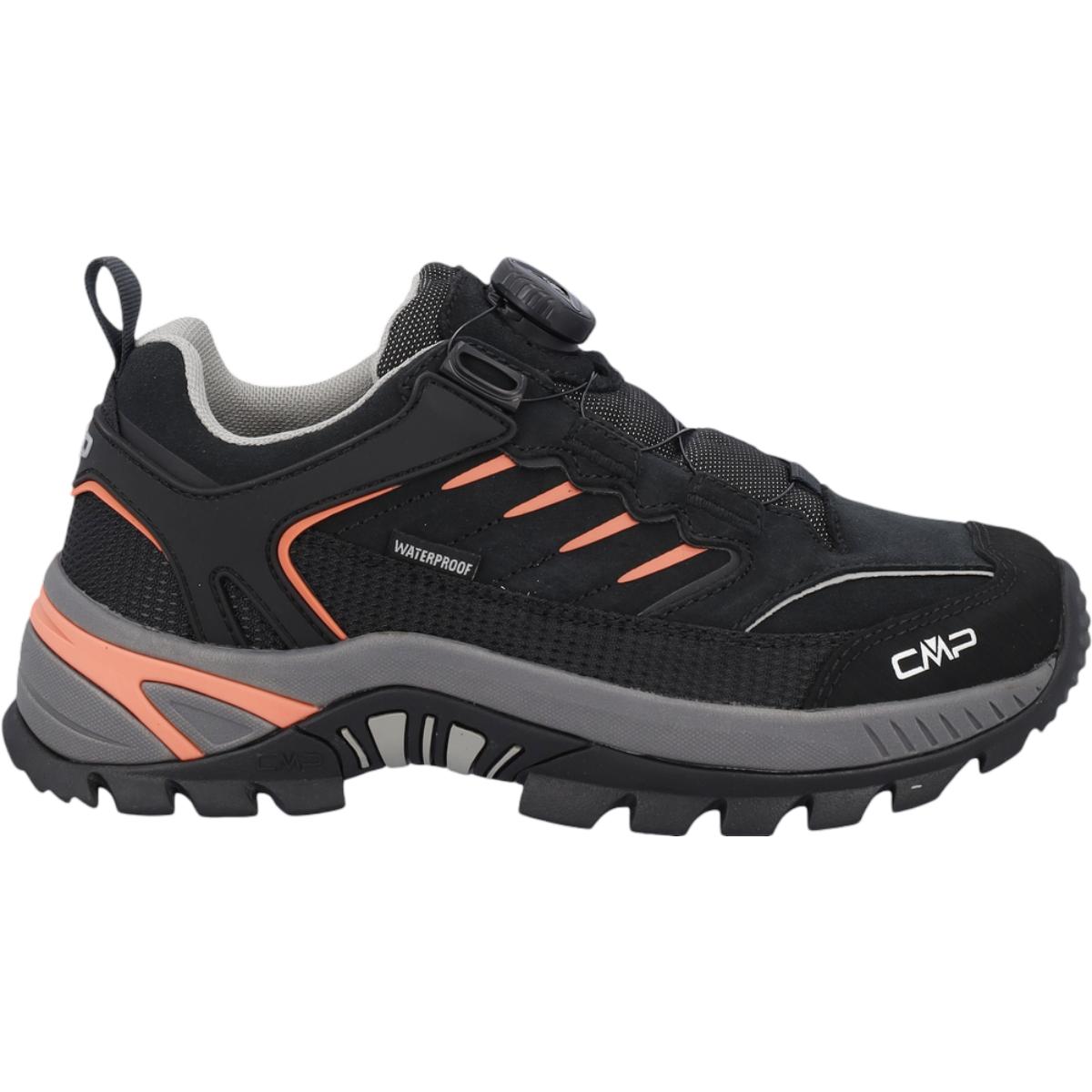Ghete trekking dama CMP Rigel 2.0 Low FitGo WP FW 2026-Negru/Portocaliu-37
